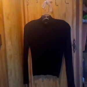 Black rib knit turtleneck